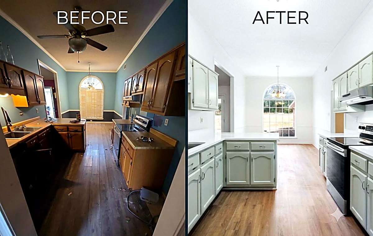 Kitchen Transformation before and after